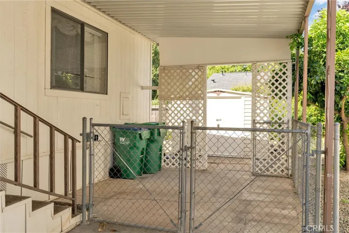 Rear yard is fully fenced for pets