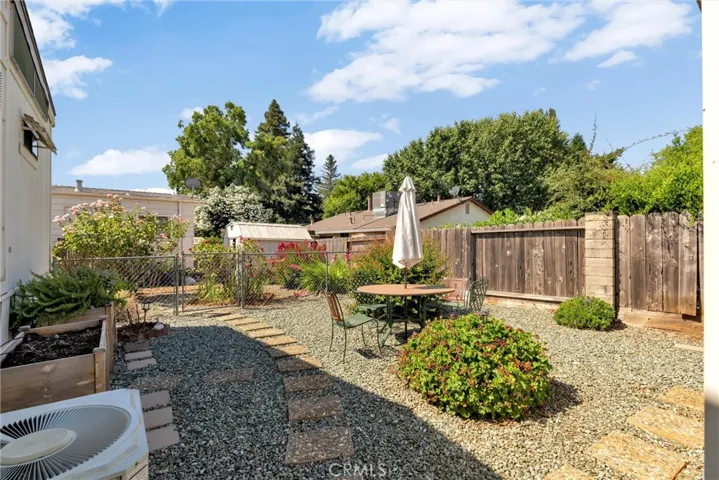 Large easy care rear yard