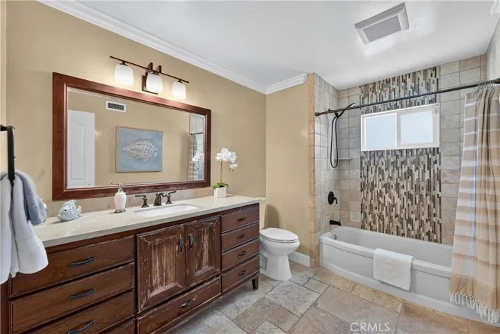 Hallway Bathroom with an amazing amount of space.