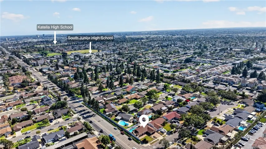 Less than a mile from Katella HS and less than .5 mile from South Jr. High
