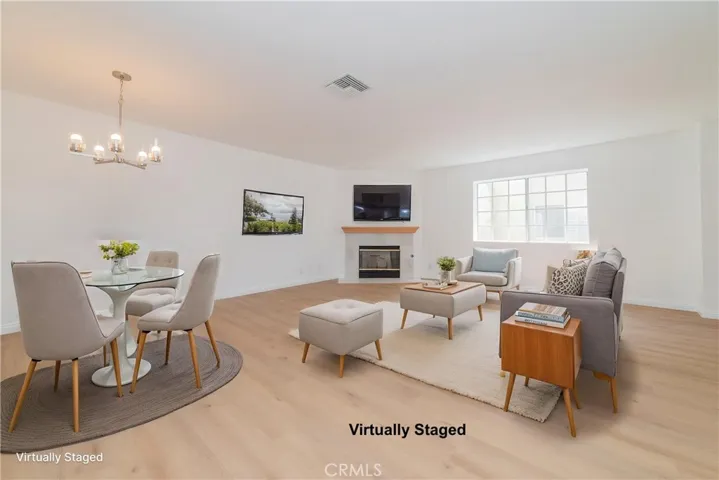 Living room, Dining area, Virtually Staged
