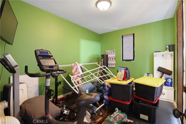 3rd car garage area turned into an office, gym or gaming room.