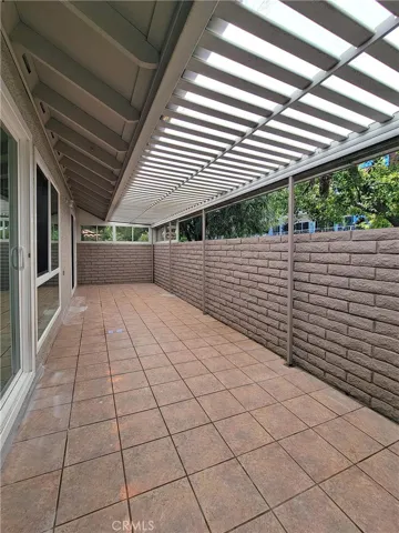 Large covered patio.