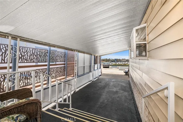 Carport porch and back door entryway