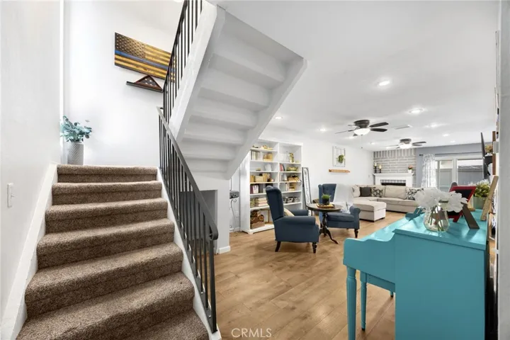 Carpeted staircase