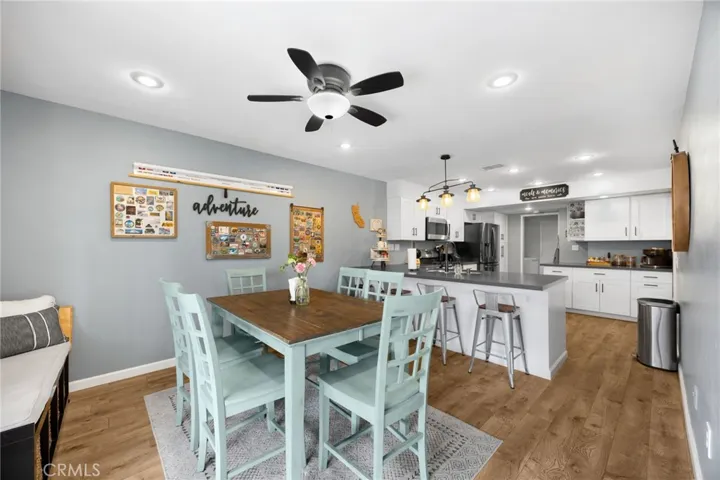 Open dining-area off kitchen