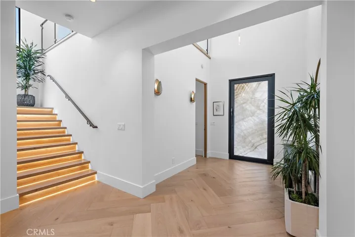 Entry way, custom stairway