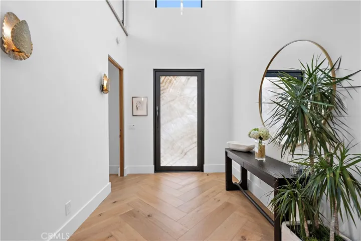 Entry way, custom onyx door
