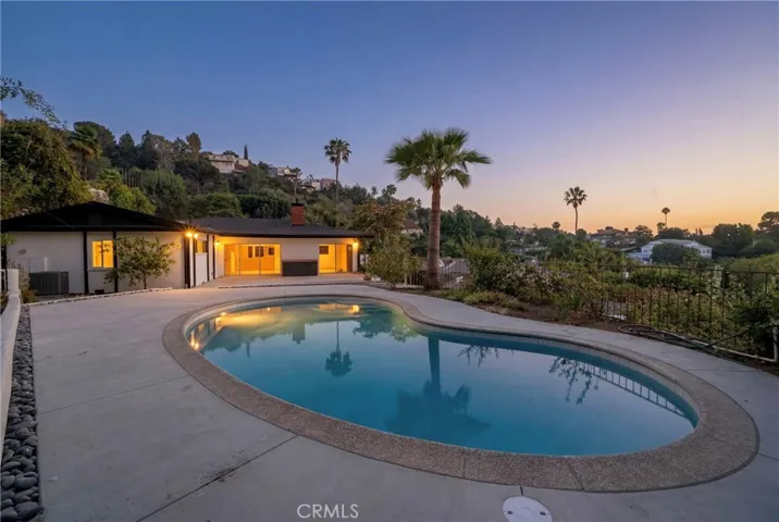 pool at twilight