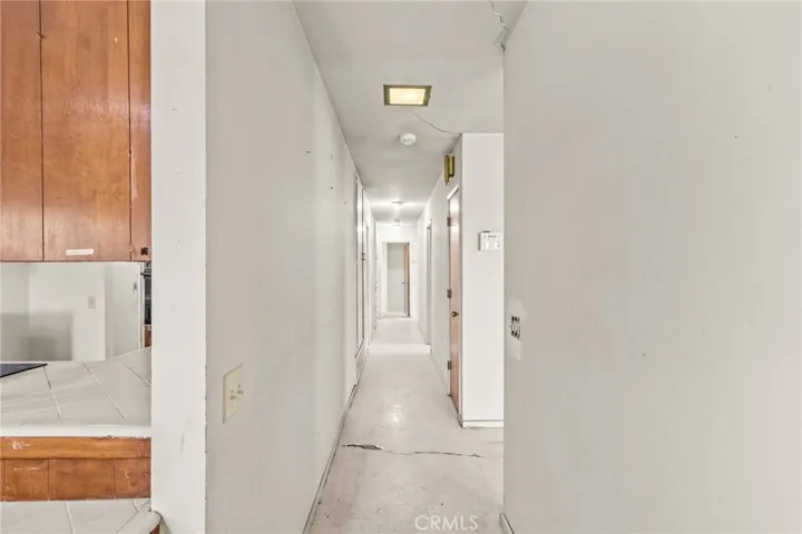 Long hallway to bedrooms
