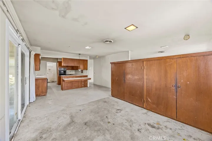 View from dining room to kitchen