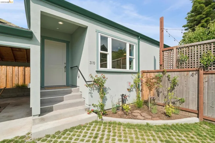 Contemporary stucco exterior with a contrasting deep green fascia and trim