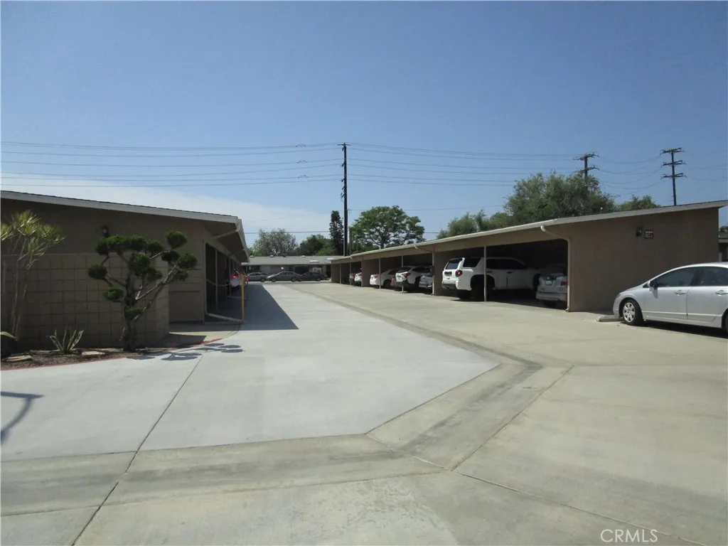 Facing parking area