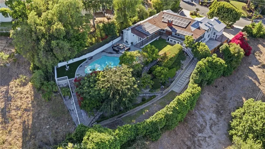 Aerial view of property