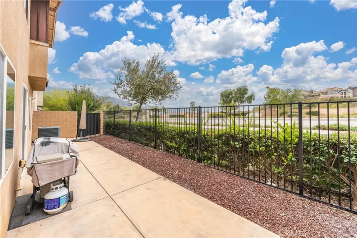 Low-maintenance backyard featuring beautiful panoramic views.