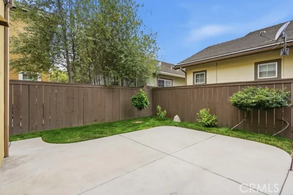 Large patio with many possibilities.
