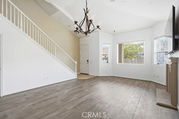 View of entry area and living room.
