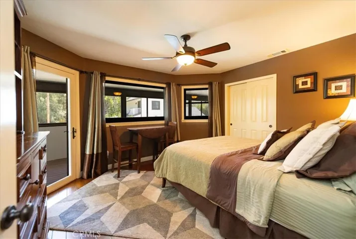 Upstairs bedroom with deck access