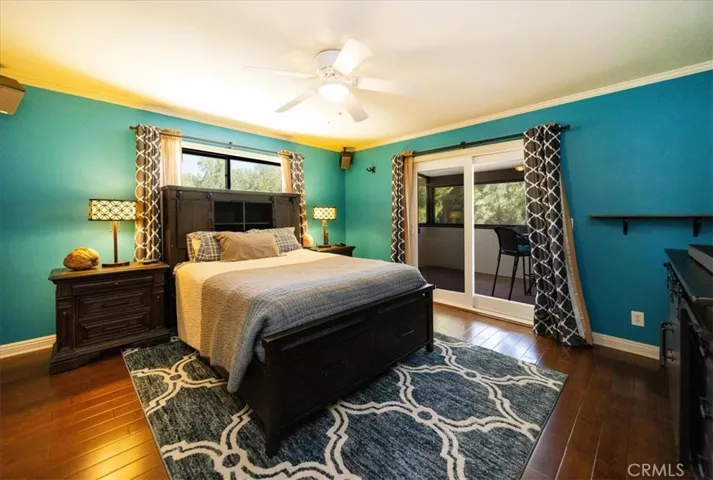 Upstairs bedroom with deck access