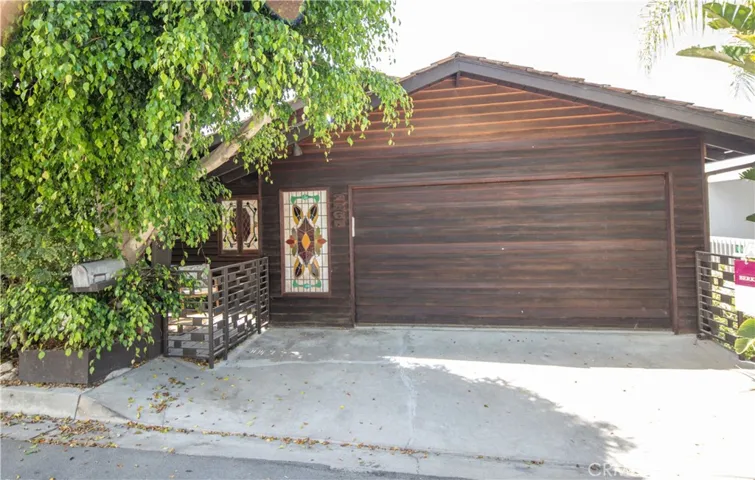 Front entrance and garage