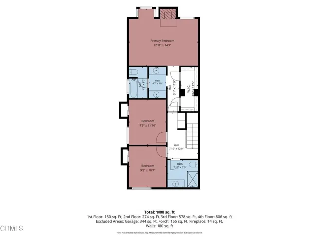 upper level primary and bedrooms