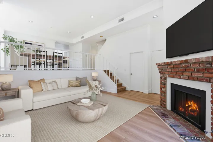 virtually staged living room