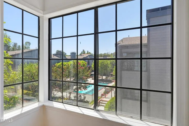 peekaboo view of pool