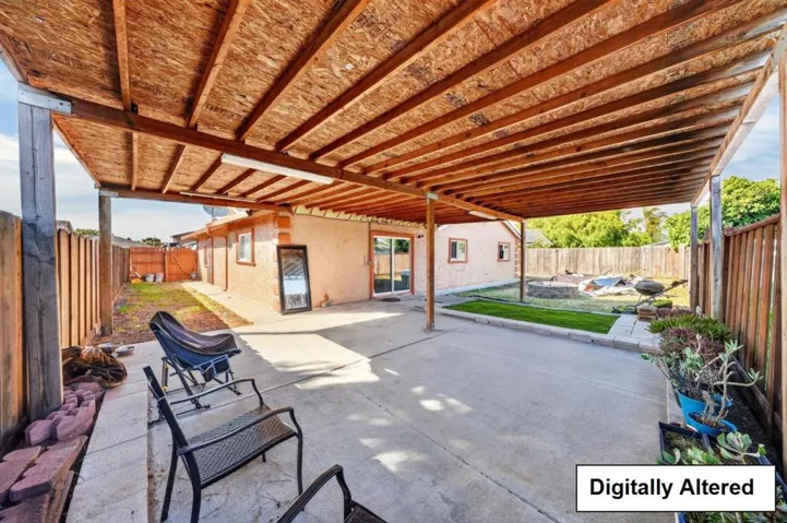 Covered Back Yard Patio