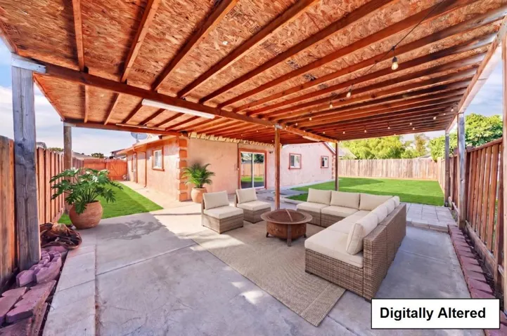 Covered Back Yard Patio