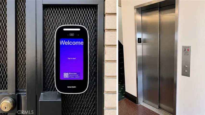 Modern entry and elevator