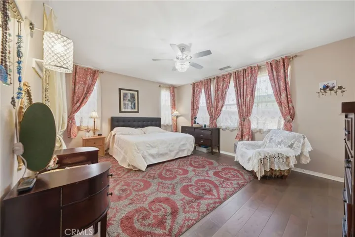 Primary bedroom with private access to backyard