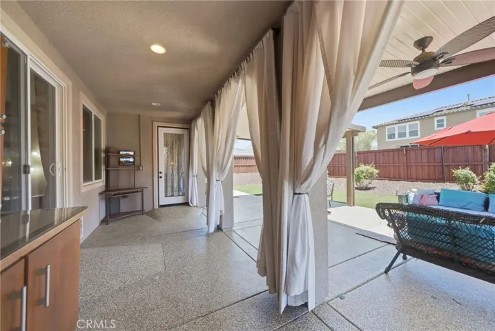 Covered outdoor entertainment area