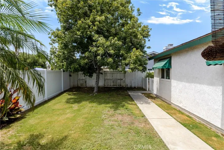 View of backyard facing west.