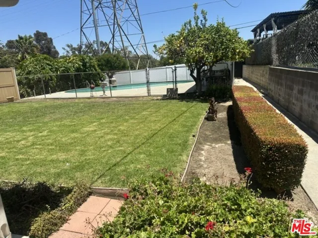 back yard and pool