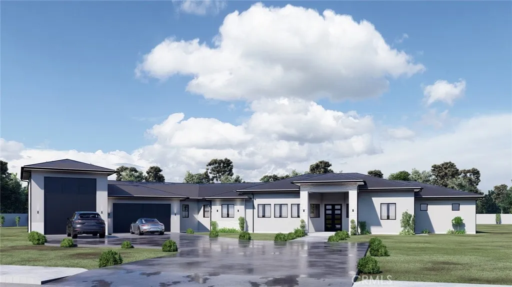 Rendered picture of custom planned home
