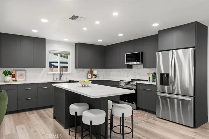 Large kitchen island.
