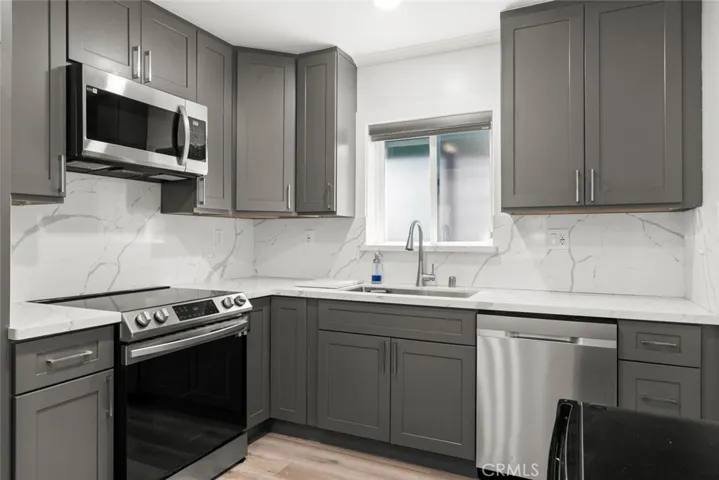 Stainless steel appliances.