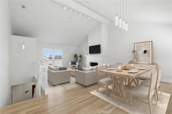Living and dining rooms virtually staged