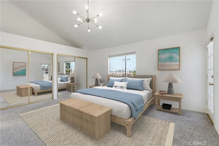 Primary bedroom virtually staged