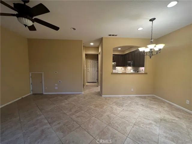 Living room open to the Dining area