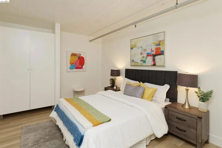 Bedroom featuring light wood-type flooring