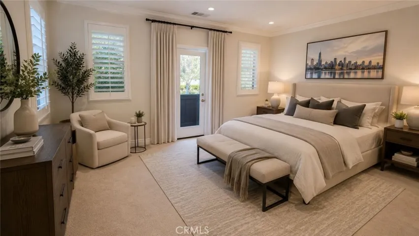Main bedroom at 89 Winding Way. Look at all that natural light! Photo is virtually staged.