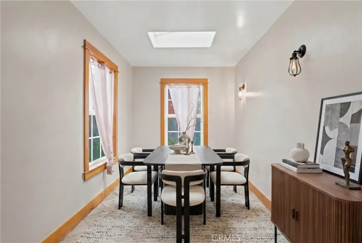 Virtually staged breakfast area