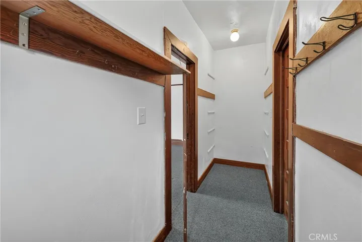 Inside closet