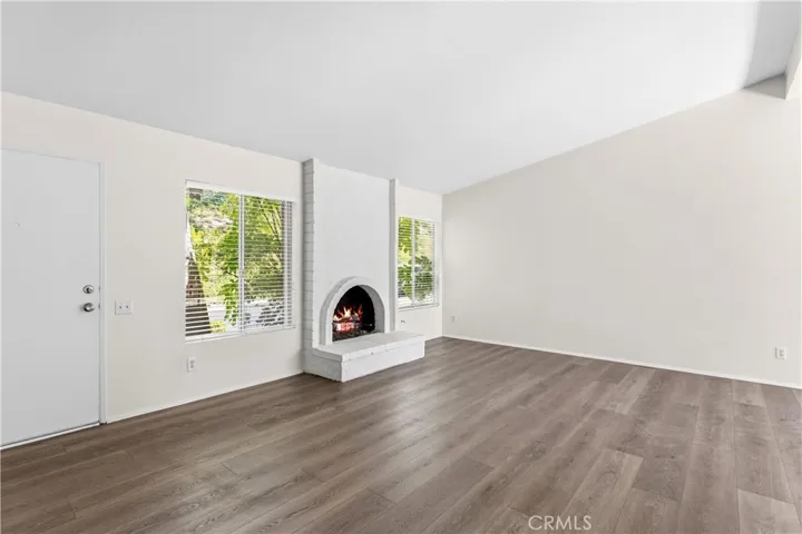 Wood burning gas fireplaced in living room