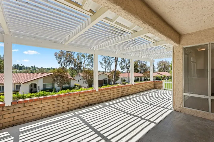 Back patio with view