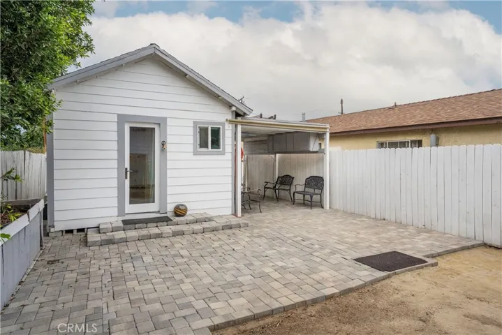 Unit from rear with patio