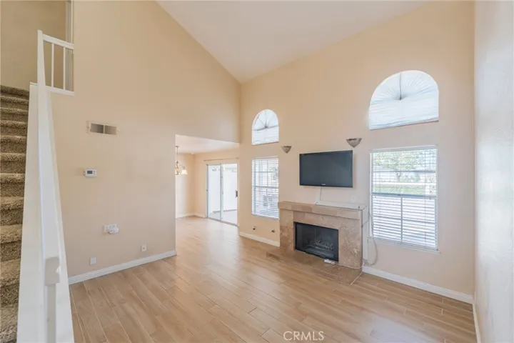 Grand entrance leading to the flowing family room