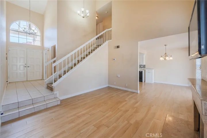The family room in the Cathedral that connects to the upstairs bedroom