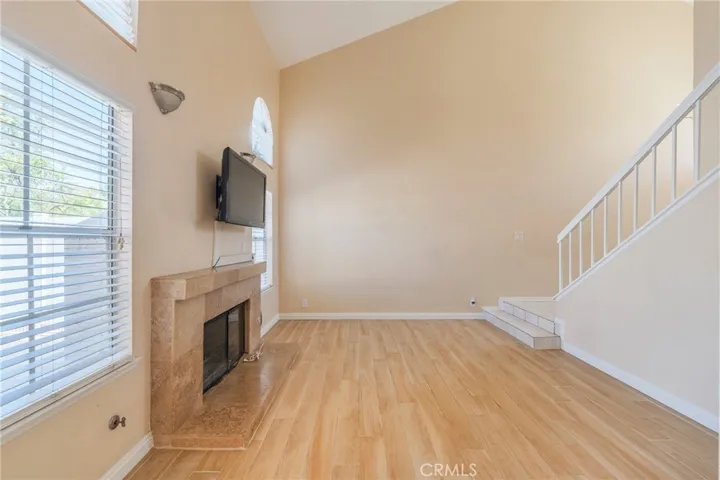 Spacious Living Area with Fireplace